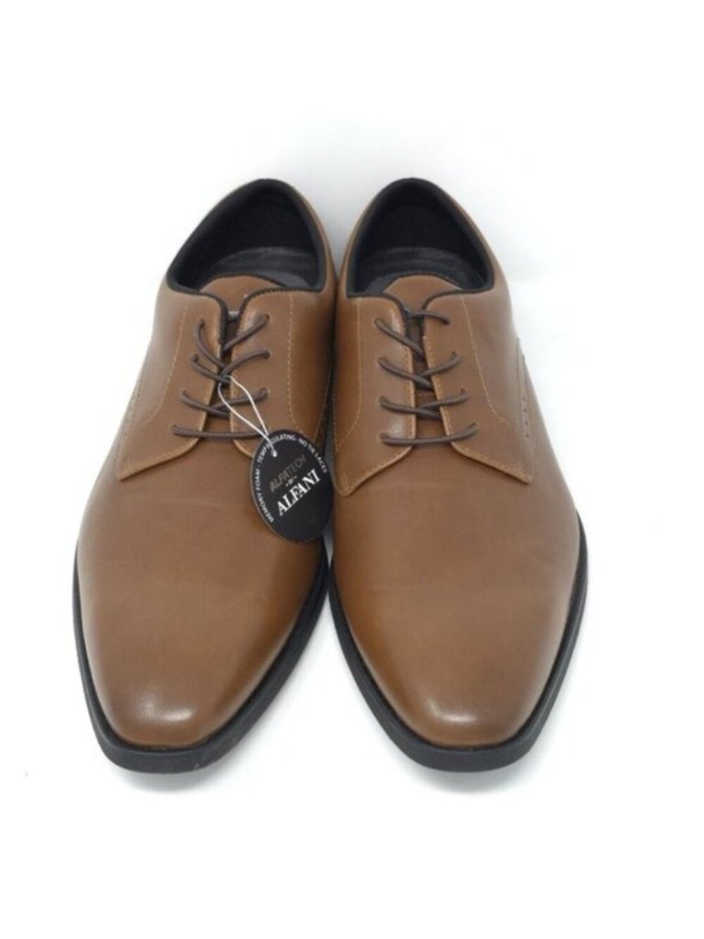 New Alfani Jenkins Tan Pointed Toe Faux Leather Oxfords Men’s 13M - Picture 6 of 7